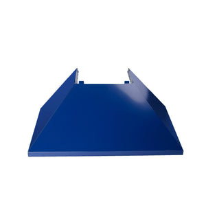 ZLINE Ducted DuraSnow® Stainless Steel Range Hood with Blue Gloss Shell (8654BG)