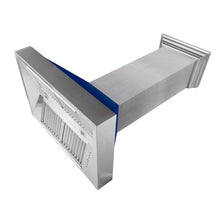Load image into Gallery viewer, ZLINE Ducted DuraSnow® Stainless Steel Range Hood with Blue Gloss Shell (8654BG)
