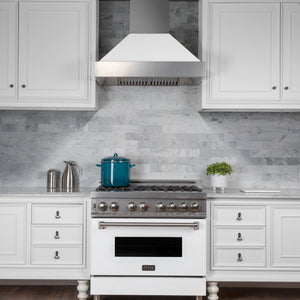 ZLINE DuraSnow® Stainless Steel Range Hood With White Matte Shell (8654WM)