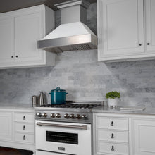 Load image into Gallery viewer, ZLINE DuraSnow® Stainless Steel Range Hood With White Matte Shell (8654WM)