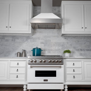 ZLINE DuraSnow® Stainless Steel Range Hood With White Matte Shell (8654WM)