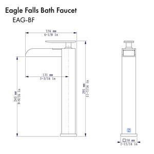 ZLINE Eagle Falls Bathroom Waterfall Single Lever Faucet