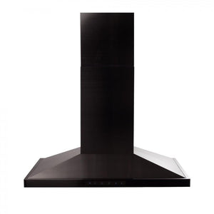 ZLINE Convertible Vent Island Mount Range Hood in Black Stainless Steel