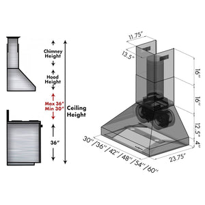 ZLINE Outdoor Wall Mount Range Hood in Outdoor Approved Stainless Steel