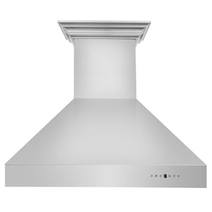ZLINE Ducted Vent Wall Mount Range Hood in Stainless Steel with Built-in CrownSound™ Bluetooth Speakers