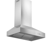 Load image into Gallery viewer, ZLINE Professional Convertible Vent Wall Mount Range Hood in Stainless Steel with Crown Molding