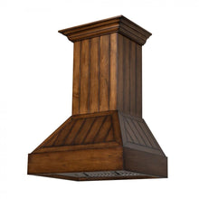 Load image into Gallery viewer, ZLINE Shiplap Wooden Wall Mount Range Hood in Rustic Light Finish - Includes Motor