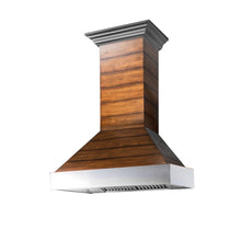 Load image into Gallery viewer, ZLINE Shiplap Wooden Wall Range Hood with Stainless Steel Accent - Includes Motor