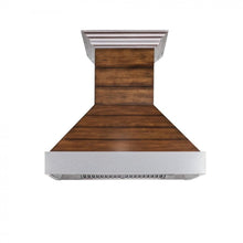 Load image into Gallery viewer, ZLINE Shiplap Wooden Wall Range Hood with Stainless Steel Accent - Includes Motor