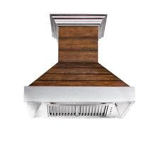 Load image into Gallery viewer, ZLINE Shiplap Wooden Wall Range Hood with Stainless Steel Accent - Includes Motor