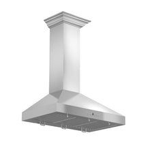 Load image into Gallery viewer, ZLINE Convertible Vent Wall Mount Range Hood in Stainless Steel with Crown Molding