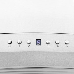 ZLINE Wall Mount Range Hood in DuraSnow® Stainless Steel & Glass