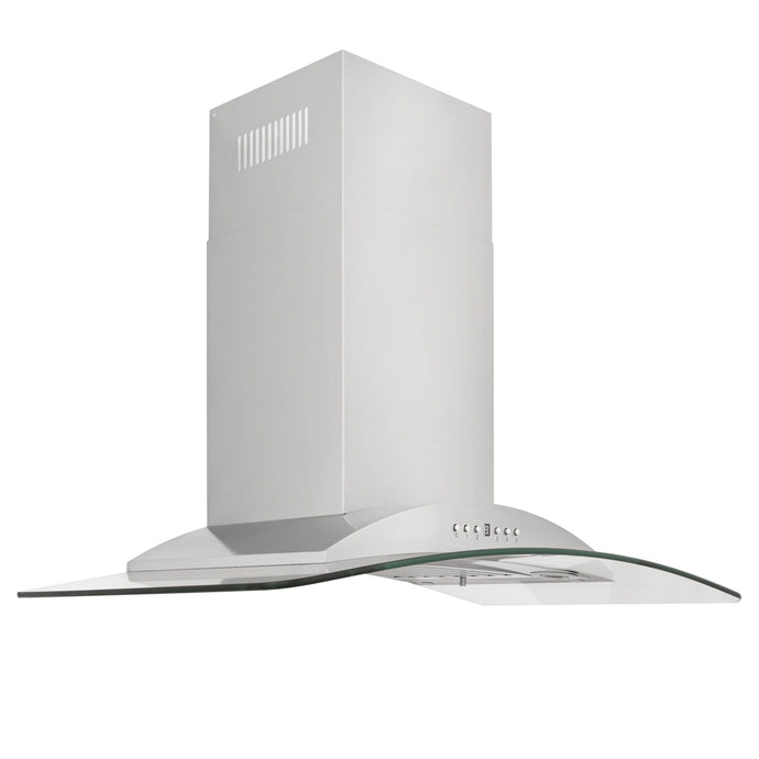 ZLINE Convertible Vent Wall Mount Range Hood in Stainless Steel & Glass