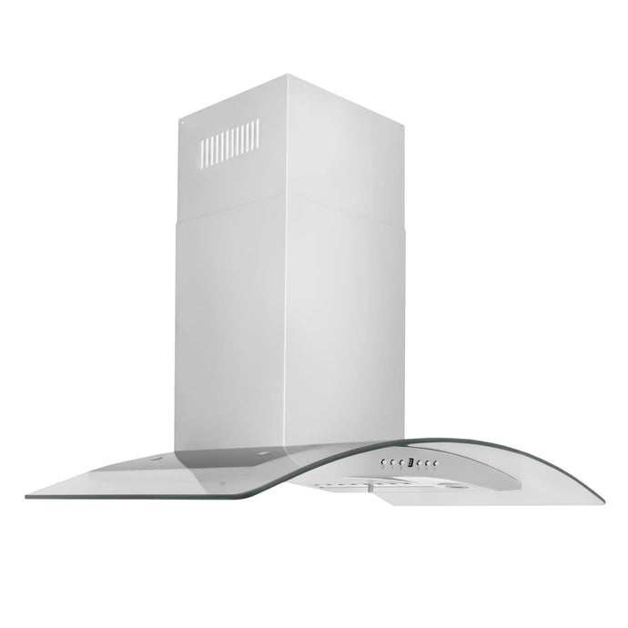 ZLINE Convertible Vent Wall Mount Range Hood in Stainless Steel & Glass