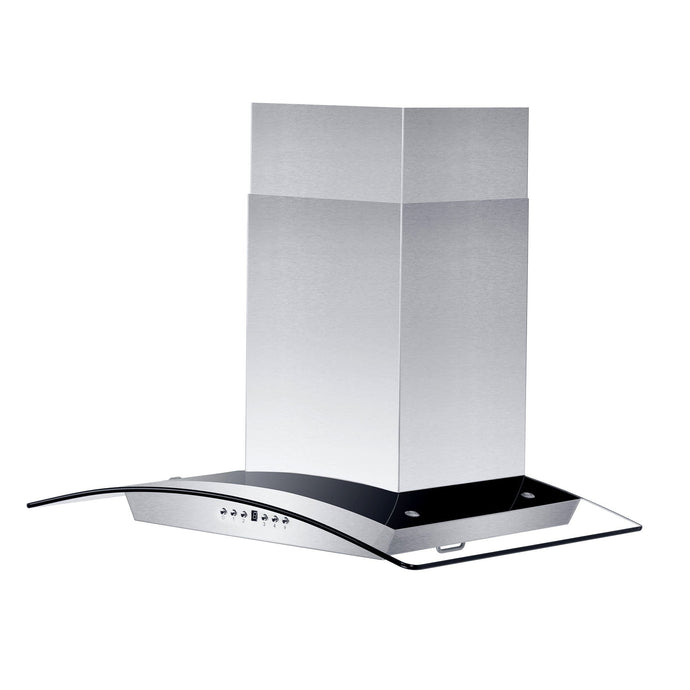 ZLINE Convertible Vent Wall Mount Range Hood in Stainless Steel & Glass