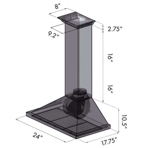 ZLINE Wall Mount Range Hood in Stainless Steel with Built-in CrownSound® Bluetooth Speakers