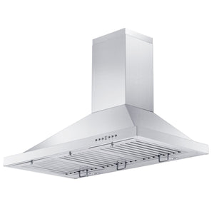 ZLINE Convertible Vent Wall Mount Range Hood in Stainless Steel with Crown Molding