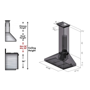 ZLINE Wall Mount Range Hood In Stainless Steel With Crown Molding (KL3CRN)