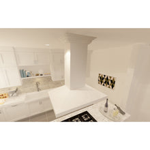 Load image into Gallery viewer, ZLINE Convertible Vent Wooden Island Mount Range Hood in Cottage White