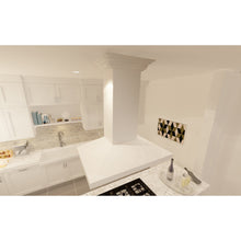 Load image into Gallery viewer, ZLINE Wooden Island Mount Range Hood in Cottage White - Includes Remote Motor
