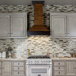 ZLINE Wooden Wall Mount Range Hood in Antigua and Hamilton - Includes Remote Motor