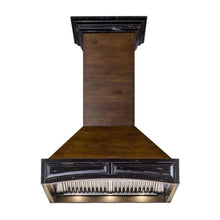 Load image into Gallery viewer, ZLINE Wooden Wall Mount Range Hood in Antigua and Walnut - Includes Motor - 321AR