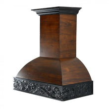 Load image into Gallery viewer, ZLINE Wooden Wall Mount Range Hood in Antigua and Walnut - Includes Dual Remote Motor