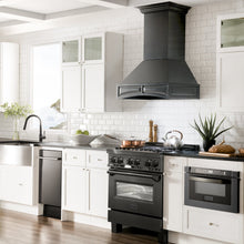 Load image into Gallery viewer, ZLINE Wooden Wall Mount Range Hood in Black - Includes Motor