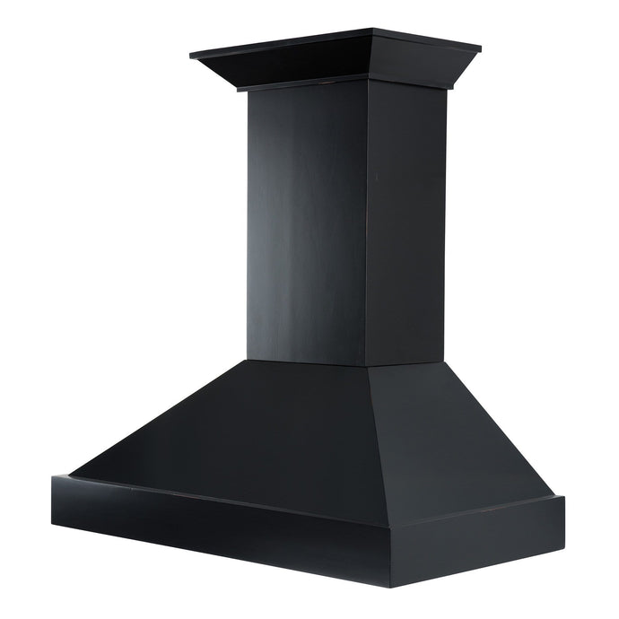 ZLINE Convertible Vent Wooden Wall Mount Range Hood in Black