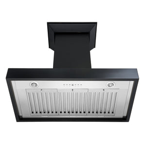 ZLINE Convertible Vent Wooden Wall Mount Range Hood in Black