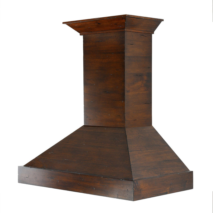 ZLINE Ducted Wooden Wall Mount Range Hood in Walnut with Remote Motor